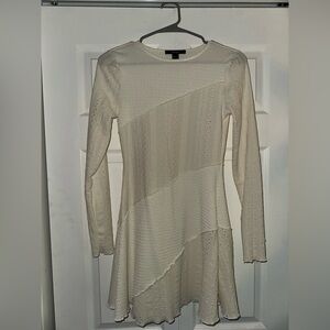 Cream Long Sleeve Dress